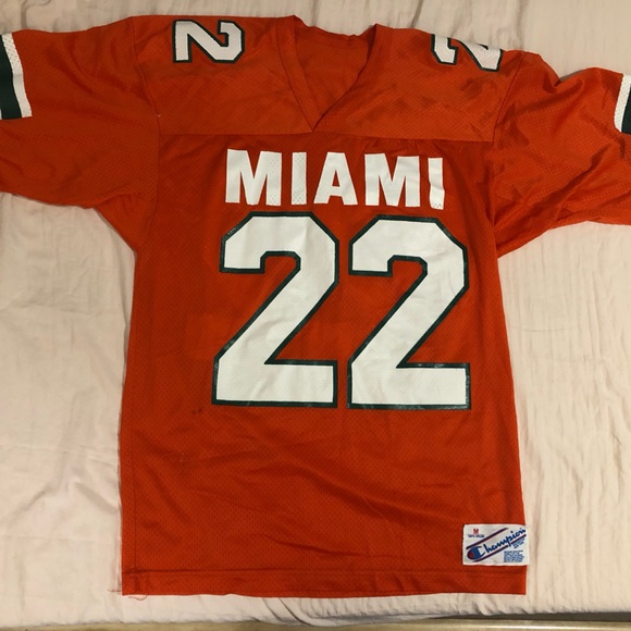 Vintage Miami Hurricanes 1980’s Retro Football Jersey - Picture 1 of 3